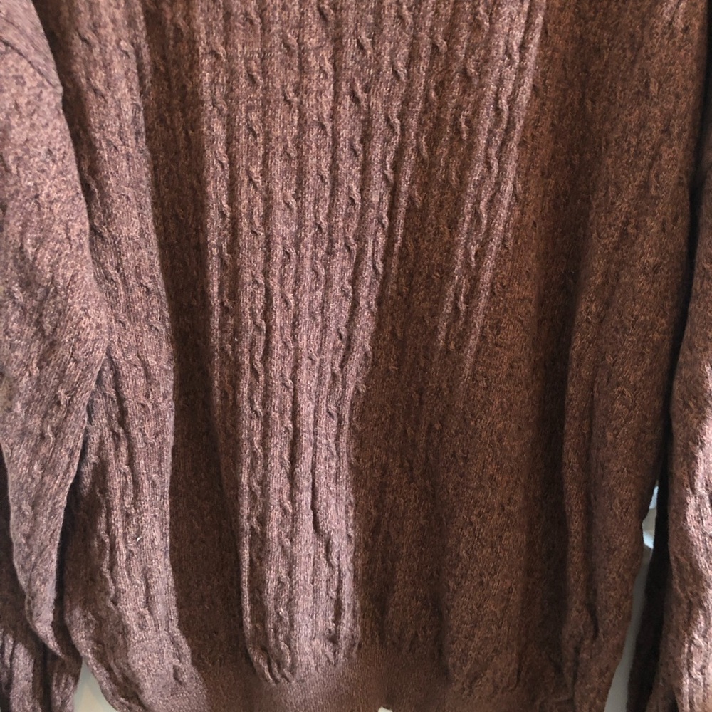 Giovanni Size Large Burgandy Mens 100% Cotton Sweater W Buttons & Collar RN92005 - Picture 7 of 7
